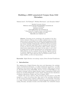 Building a DDC-annotated Corpus from OAI Metadata