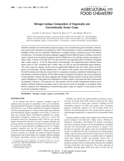 Nitrogen Isotope Composition of Organically and