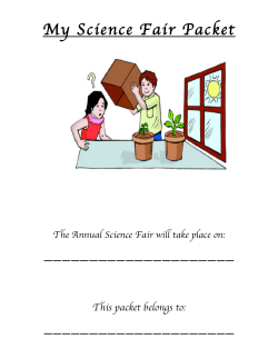 2012-2013 My Science Fair Packet