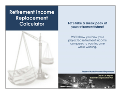 Retirement Income Replacement Calculator