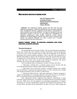 29 Finances - Accounting WHAT MOTIVATES EMPLOYEES