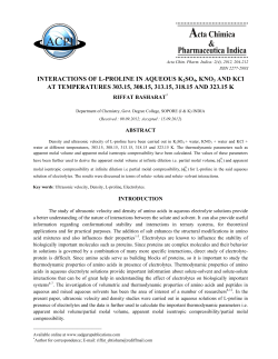 INTERACTIONS OF L-PROLINE IN AQUEOUS K2SO4, KNO3 AND
