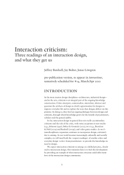 Interaction criticism