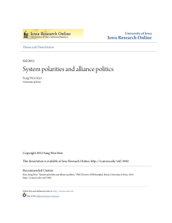System polarities and alliance politics - Iowa Research Online