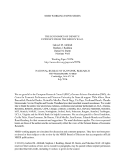 The Economics of Density: Evidence from the Berlin Wall