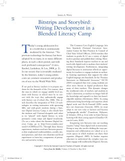 Bitstrips and Storybird: Writing Development in a Blended Literacy
