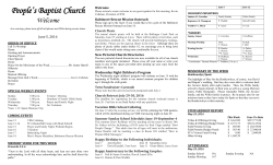 People`s Baptist Church Welcome