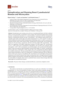 Eutrophication and Warming Boost Cyanobacterial Biomass and