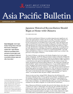 Japanese Historical Reconciliation Should Begin - East