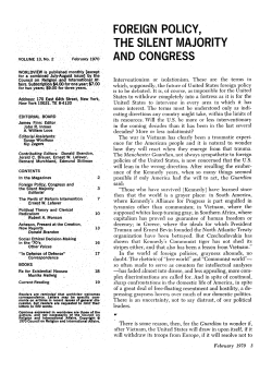 Foreign Policy, The Silent Majority and Congress
