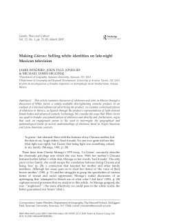 Making Gu&uml;eras - School of Geography and Development