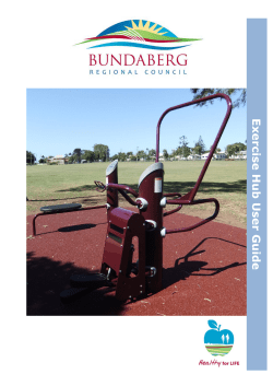 Ex ercise H ub U ser G uide - Bundaberg Regional Council