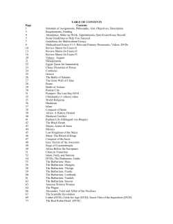 table of contents - Andrews University