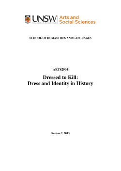 Dressed to Kill: Dress and Identity in History