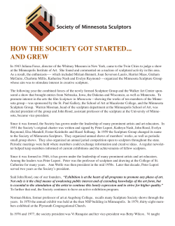 our history - Society of Minnesota Sculptors