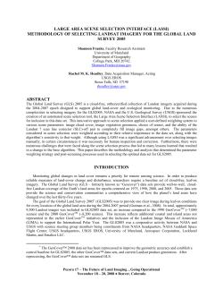 large area scene selection interface (lassi)