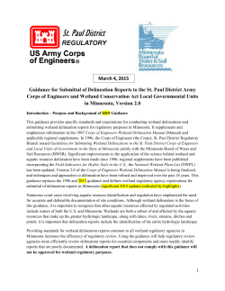 Guidance for Submittal - Minnesota Board of Water and Soil