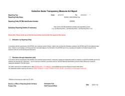 Extractive Sector Transparency Measures Act Report