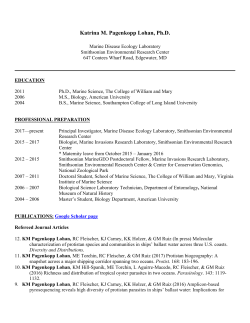 Katrina Lohan 2017 CV - Smithsonian Environmental Research