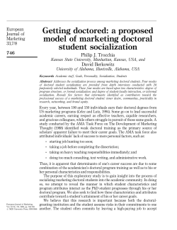 Getting doctored: a proposed model of marketing