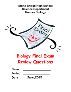 Biology Final Exam Review Questions