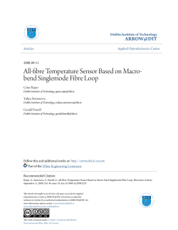 All-fibre Temperature Sensor Based on Macro-bend