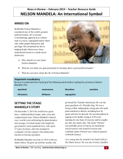 NELSON MANDELA: An International Symbol