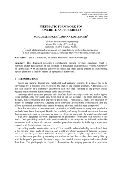 Pneumatic formworks for concrete and ice shells