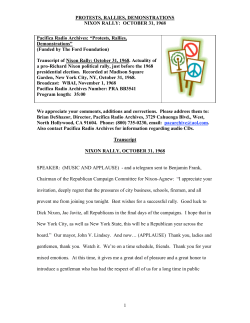 PROTESTS, RALLIES, DEMONSTRATIONS NIXON RALLY