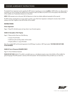 Sample Owner`s Agreement