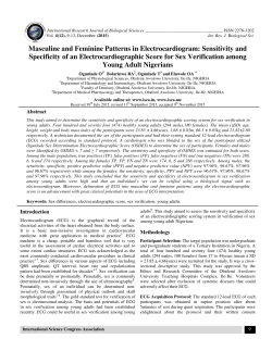 Masculine and Feminine Patterns in Electrocardiogram: Sensitivity