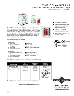800-238-7474 TIME DELAY RELAYS