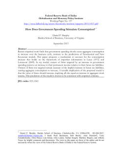 How Does Government Spending Stimulate Consumption? *