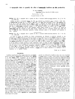 A topographic index to quantify the effect of mesascale landform on