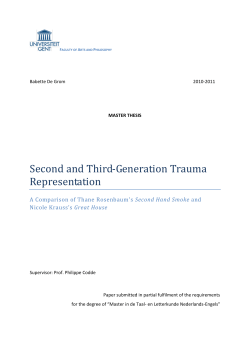 Second and Third-Generation Trauma Representation