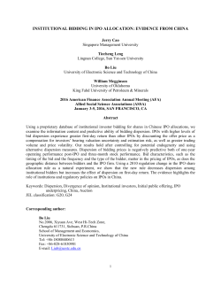 institutional bidding in ipo allocation: evidence from china