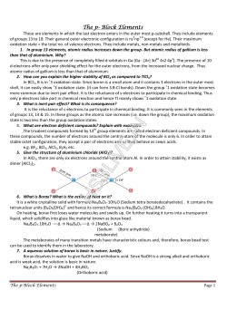 11. The p block elements