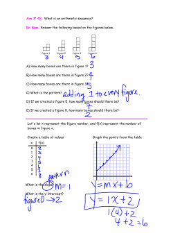 Aim # 42: What is an arithmetic sequence? Do Now: Answer the