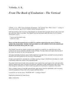 From The Book of Exultation - The Vertical