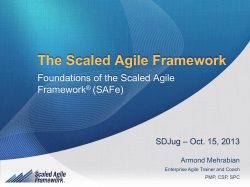 Foundations of the Scaled Agile Framework&trade;