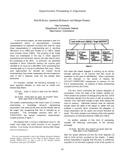 Opportunistic Processing in Arguments
