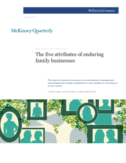 The five attributes of enduring family businesses