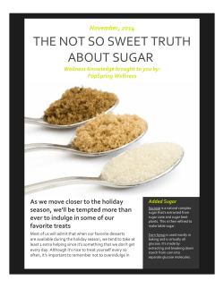 THE NOT SO SWEET TRUTH ABOUT SUGAR