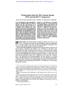 Slow-moving Hb X Components
