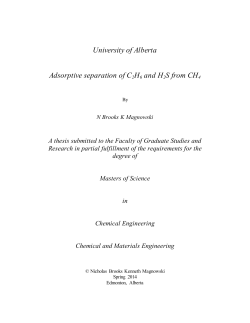 Separation through Molecular Sieving of Ethane from Methane