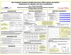 Non-linguistic sentence-length precursors affect