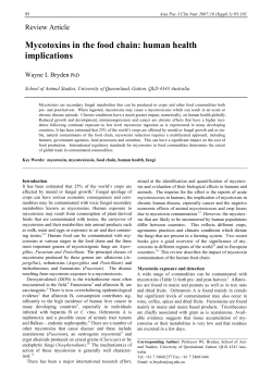 Mycotoxins in the food chain: human health implications