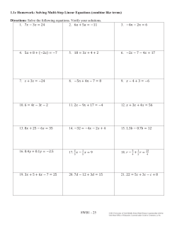 8WB1 - 25 1.1c Homework: Solving Multi