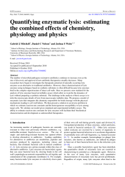 Quantifying enzymatic lysis