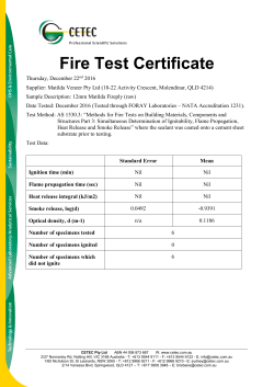 Fire Test Certificate